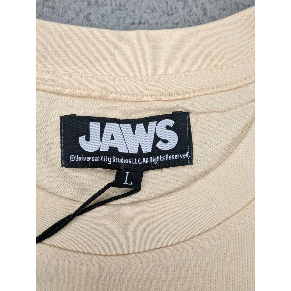Jaws Shirt Mens Large Khaki Reason Universal Studios Movie Graphic Tee New - Picture 5 of 10